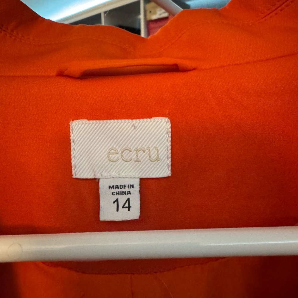 Ecru Women's Orange Blazer sz14 - Picture 3 of 5